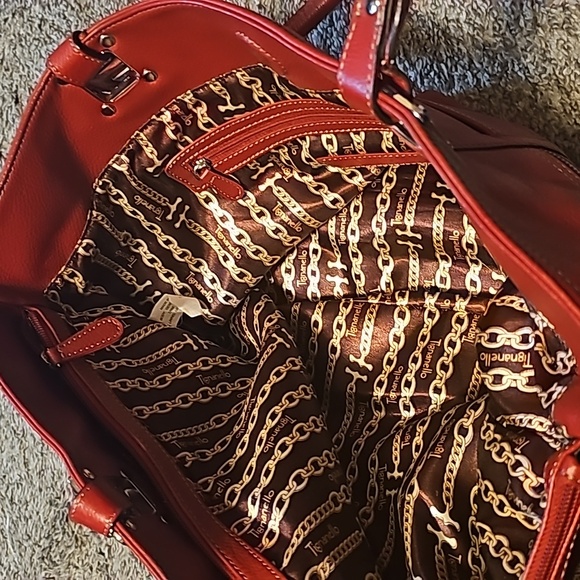 NWOT Red pebble leather  purse - Picture 4 of 5